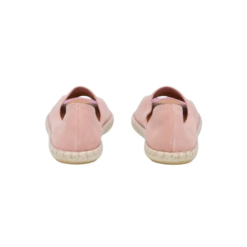 NWT Miz Mooz Cruze Pink Suede Espadrille Flats Size 38 Size 7.5-8 Made in Spain